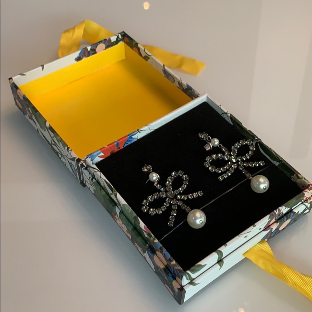 Erdem x H&M Rhinestone Earrings with Pearl Drop